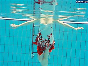 hot polish redhead swimming in the pool